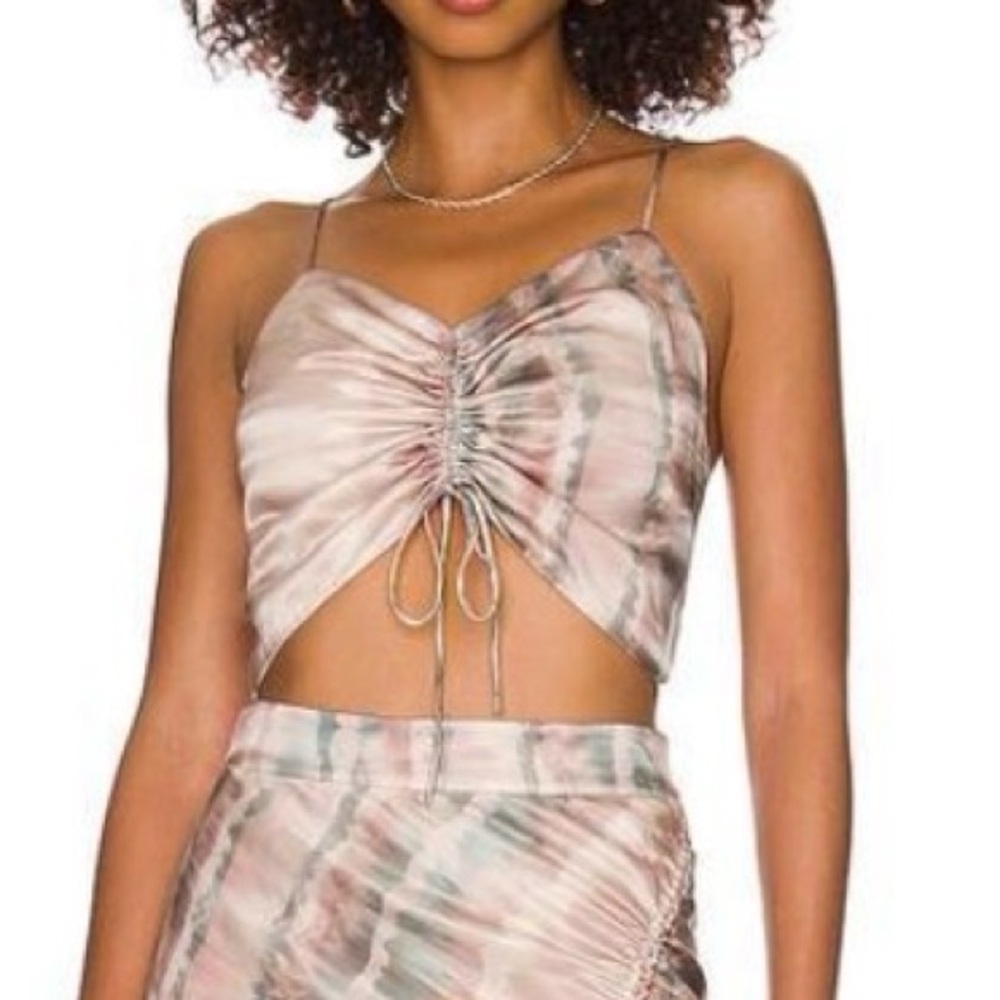AllSaints Alexia Marea Ruched Tie Dye Camisole